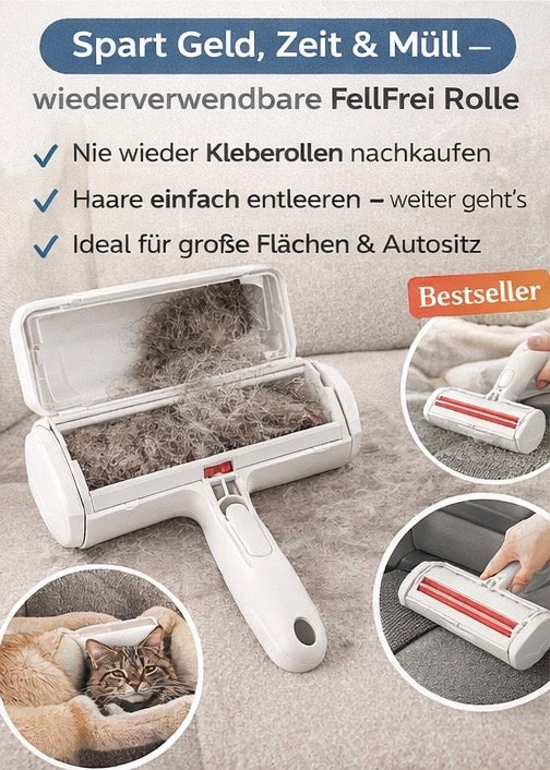 FellFrei Tierhaare weg in 30 Sekunden – Wiederverwendbare FellFrei Haarrolle